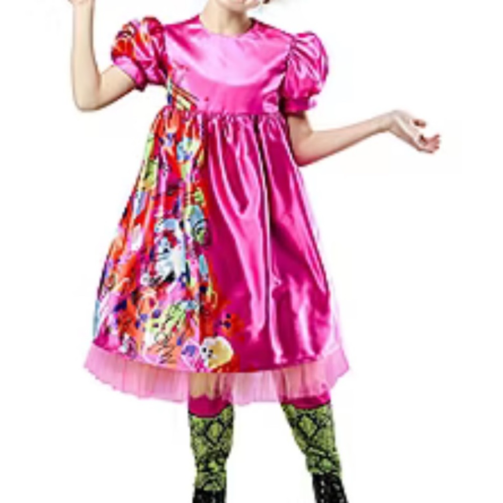 Rubies Weird Barbie costume pink dress leggings Cyndi Lauper girls size 4/5 new